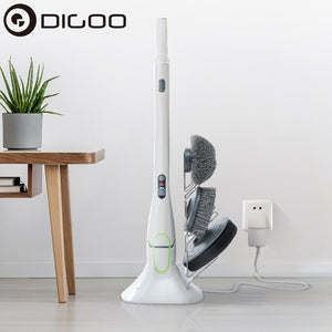 DIGOO Mopping Electric Mop Handheld Spin Scrubber Turbo Scrub Floor Cleaning Machine Cordless Rechargeable Auto Bathroom Cleaner - TOPRIS